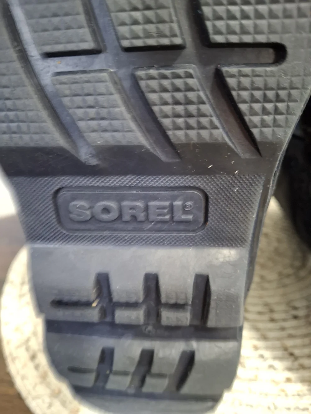 Sorel Navy and Light Blue Kids' Winter Snow Boots Size 5.
